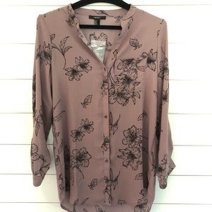 F21 Oversized Hi-low Blouse